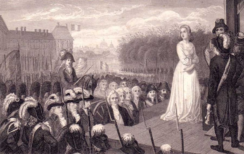 L'exécution de Marie-Antoinette le 16 octobre 1793, Marie-Antoinette conduite à l'échafaud Marie_11
