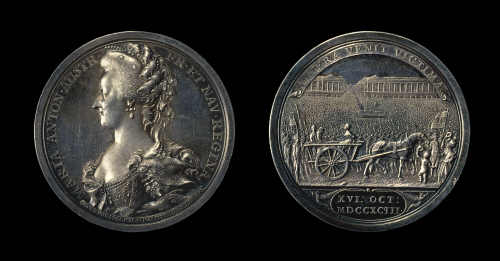 L'exécution de Marie-Antoinette le 16 octobre 1793, Marie-Antoinette conduite à l'échafaud Silver10