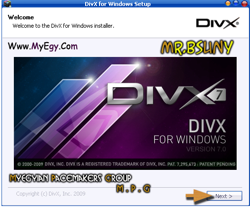 عملاق اساطير برامج تشغيل الفيديو ,, يصدرMPG-- Divx 7 110