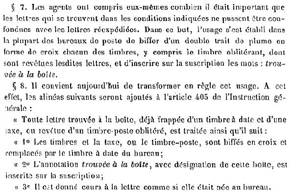 Fausse réexpédition, 1857, sans timbres-poste Talb10