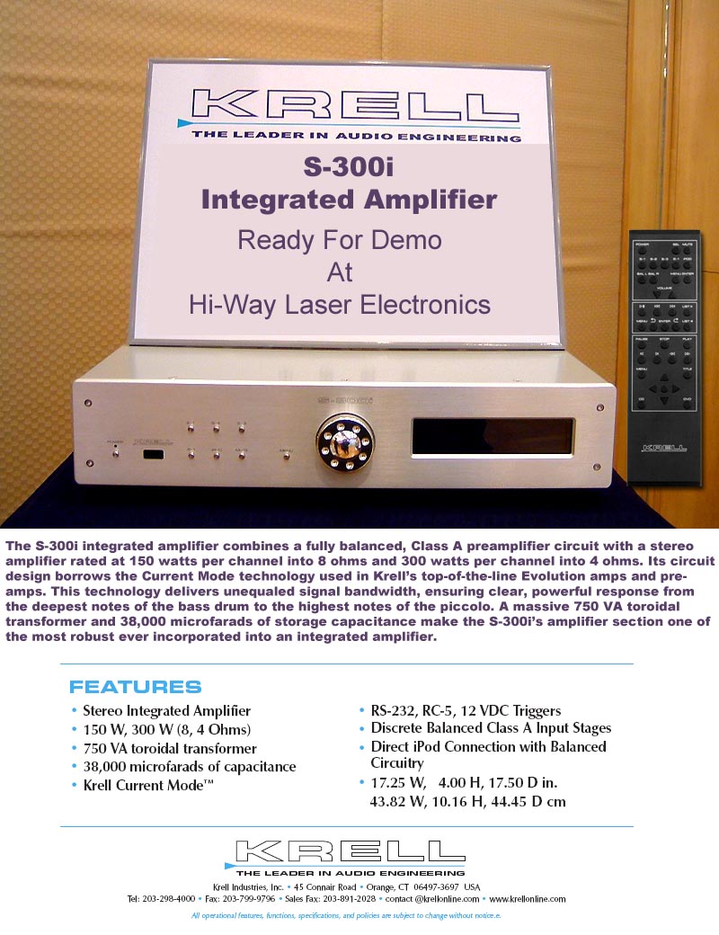 Krell S-300i integrated amp (New) Hifi4s10