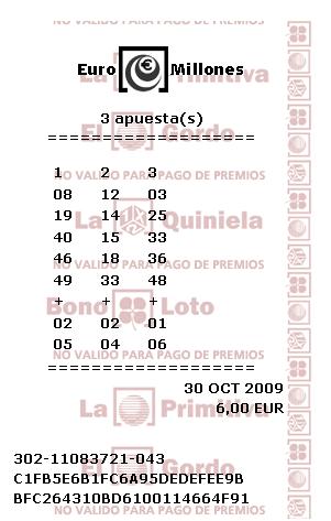 Apostas 30 - 10- 2009 Euro10