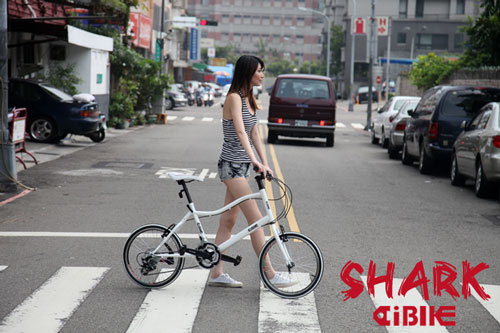 AIBIKE SHARK鯊魚小徑車新上市~顏色 消光黑/雪地白/法拉利紅 Shark110