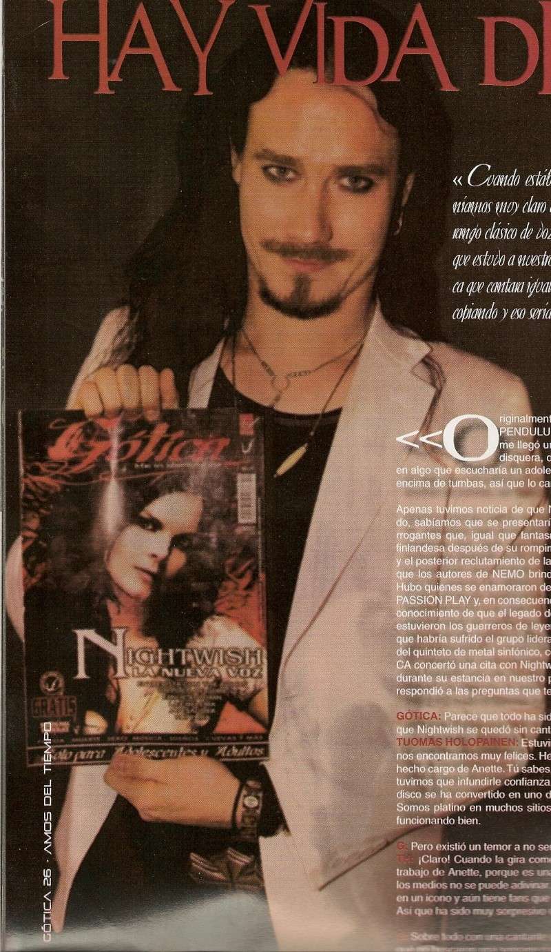 Entrevista a Tuomas Holopainen para Gótica [Revista N° 26] Escane10