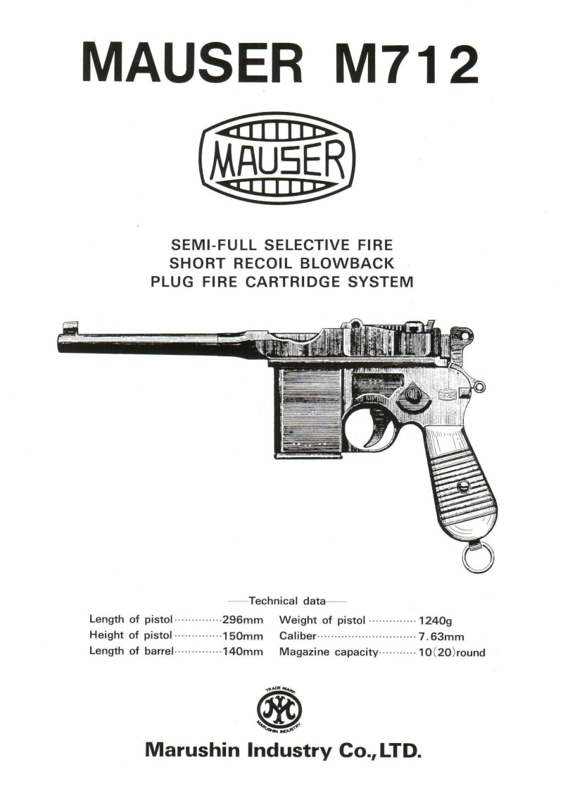 Marushin Mauser Schnellfeuer M712 Instruction Manual (Japan) 118