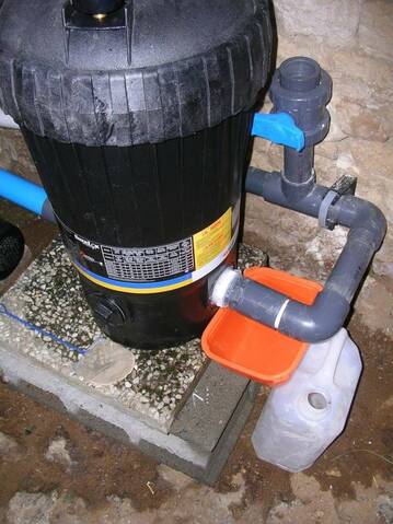 fuite filtre et raccords tuyaux suite mise en eau
