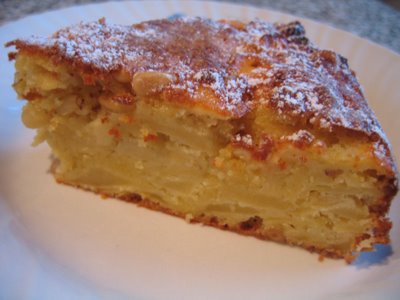 Torta di mele senza uova Fetta-10