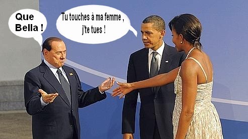 Michelle Obama garde ses distances avec Berlusconi 8ec8c210