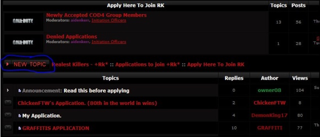 How to apply to join the clan Captur23
