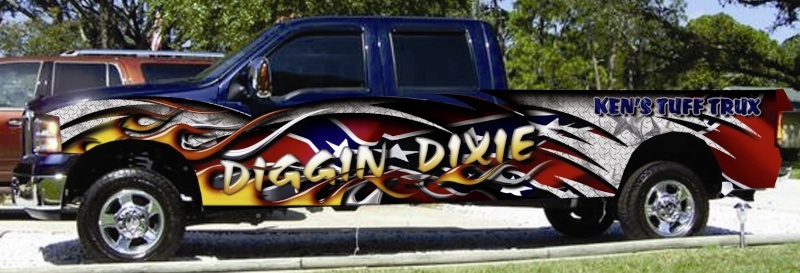 Diggin Dixie Monster Truck Vinylw10
