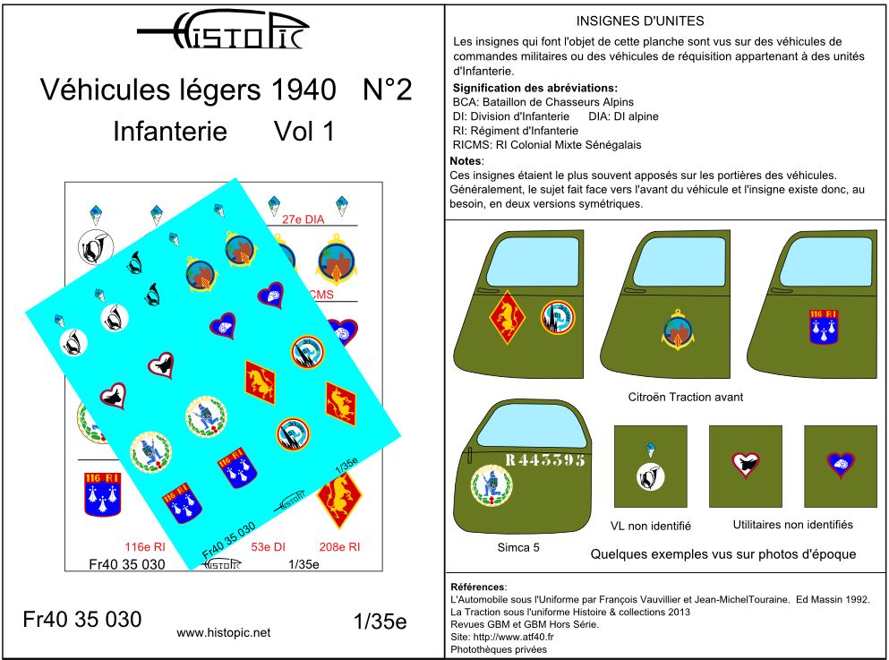 Histopic sort 1 nouveauté au 35e: Insignes d'unités d'infanterie France 40 Fr40_337