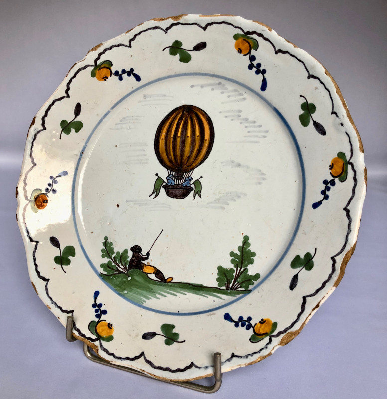 assiette en céramique - reproduction du 20° siècle Nevers10