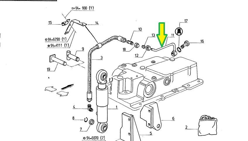 Dépose piston relevage Renault Cérès Releva11