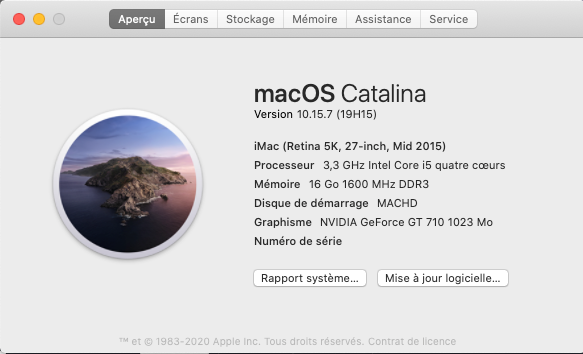 macOS Catalina 10.15.7 Mise a jour supplémentaire (19H15) Captu275