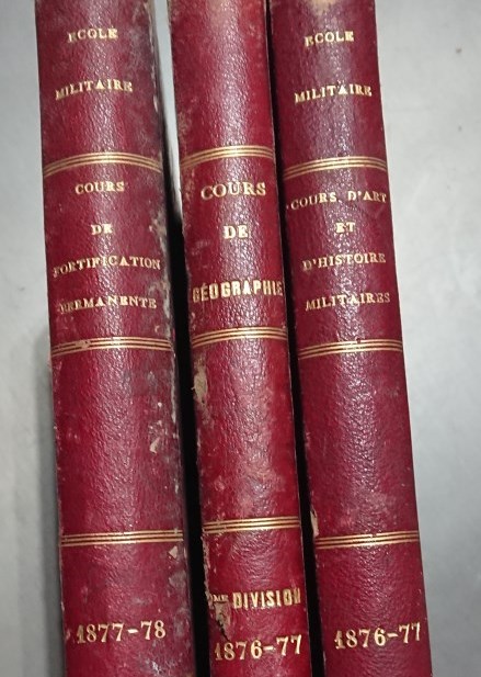 Estimation trois livres de l'école militaire 1877/78 de l'élève Philippe Pétain 00214