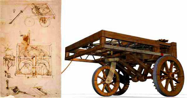 TERMINE === Chariot automobile de Léonard de Vinci - Académy - 1/15 environ Da-vin10