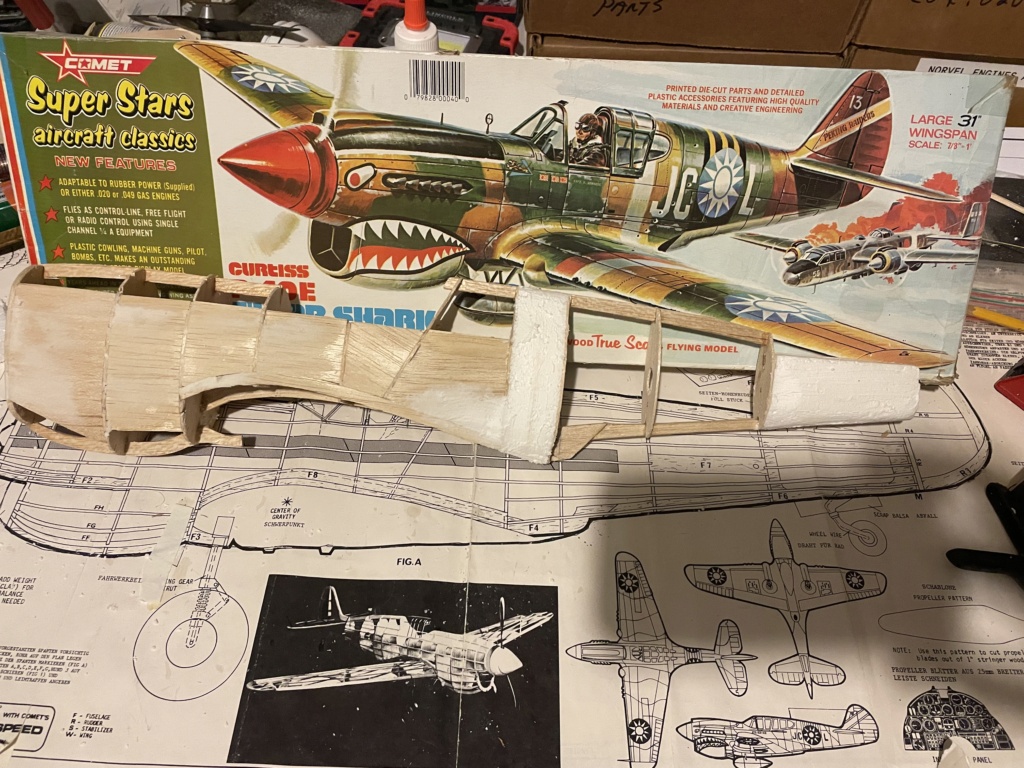 Building a 50 year old Comet P-40 Kit 02310