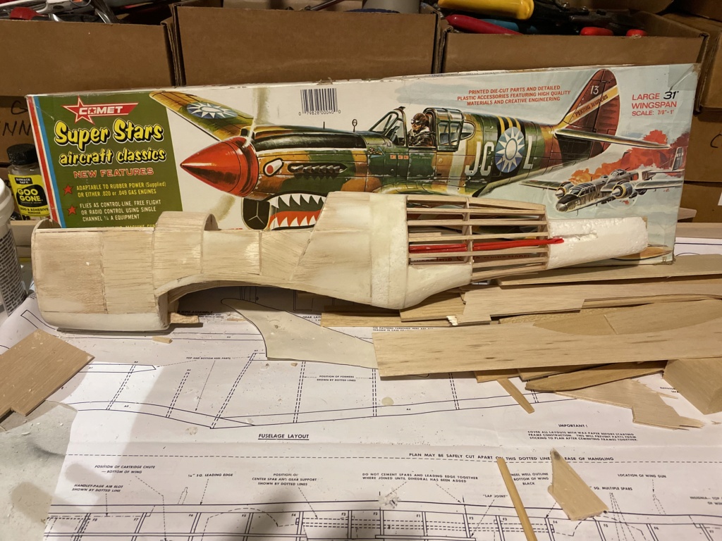 Building a 50 year old Comet P-40 Kit 02913
