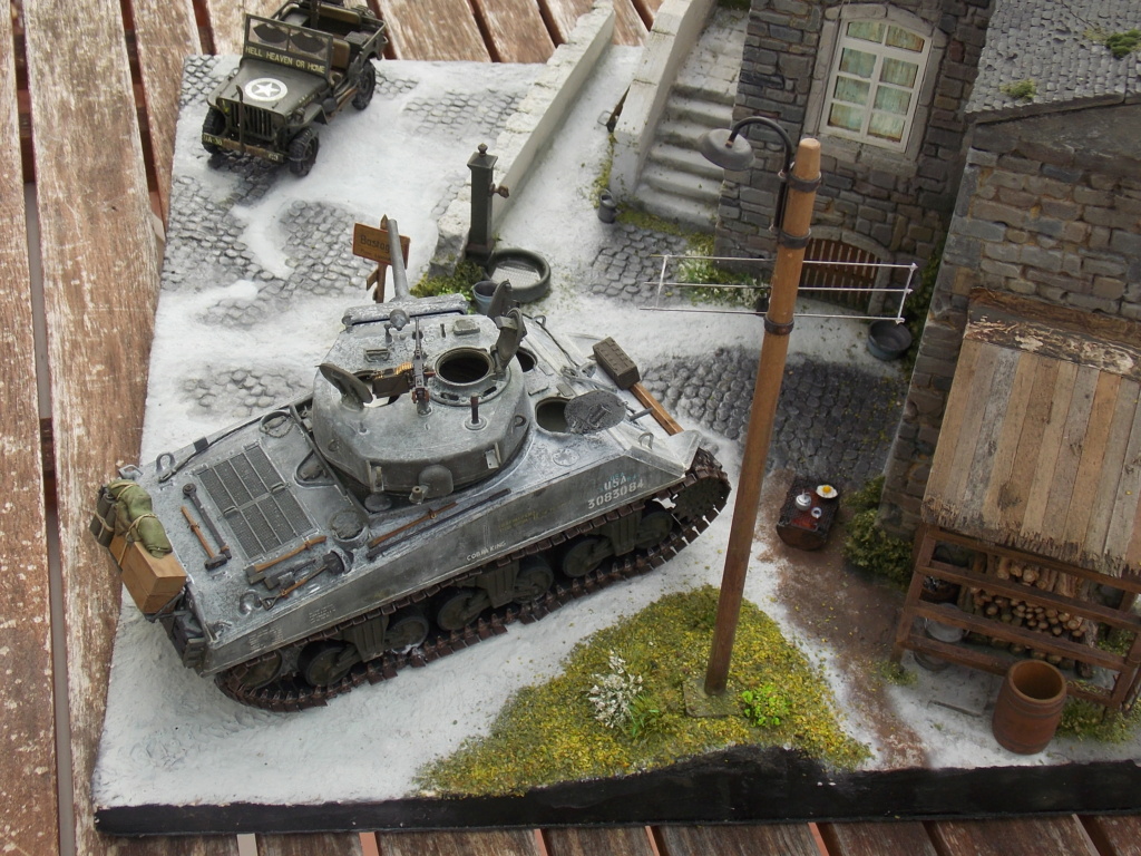 "FIRST IN BASTOGNE " Jumbo M4A3E2 MENG ,Jeep MENG et decor RT DIORAMA   1/35 - Page 10 Dscn3234
