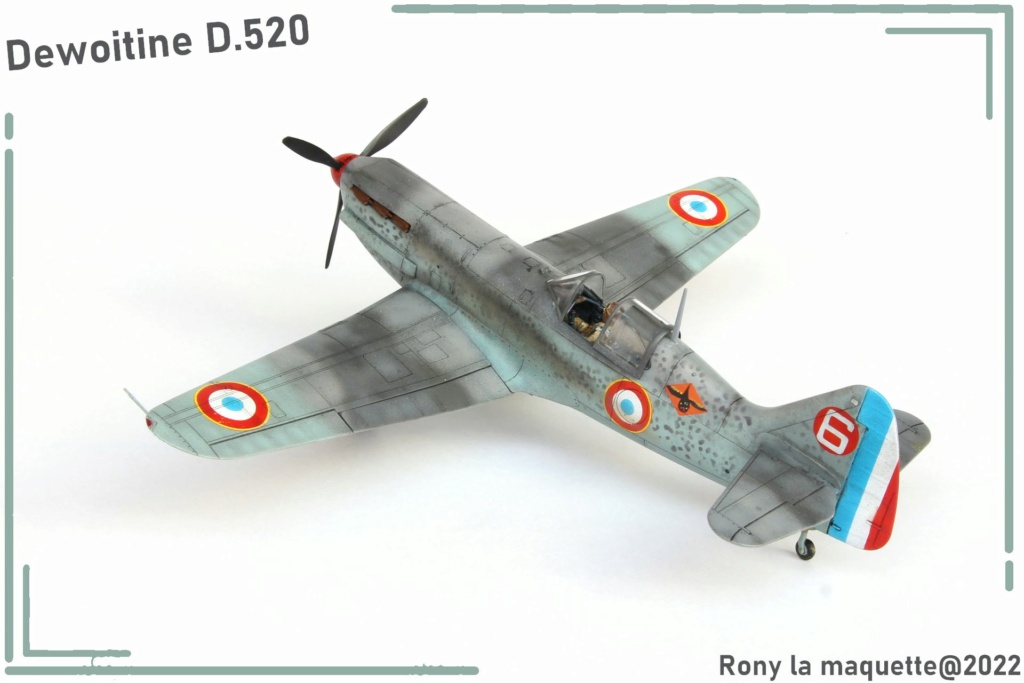 Dewoitine D.520  D.520 du GCB 1/18 Vendée de Tamiya 1/48. Monta830