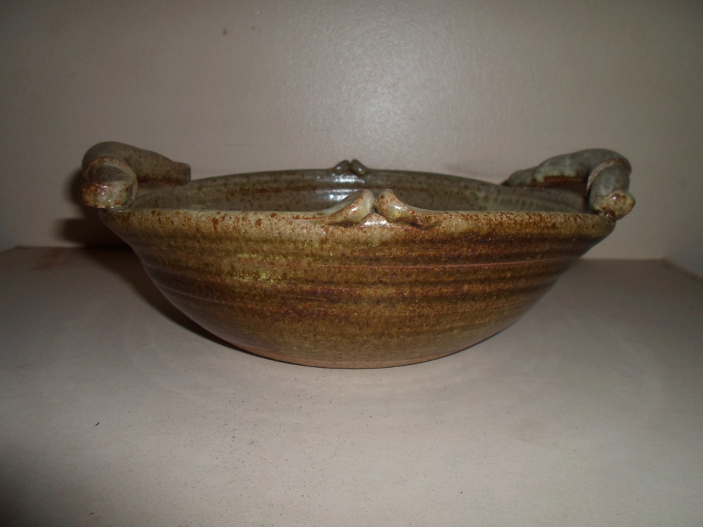 Twin Handled Studio Pottery Bowl - Mike Braisher  00219