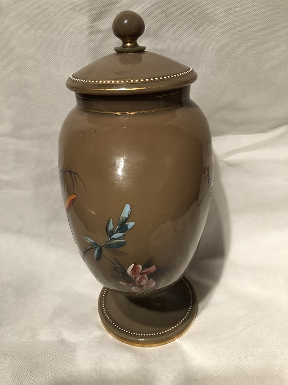 Identify Maker Of Colour Glass And Painted Enamel Vase & Cover - Bohemian 00322