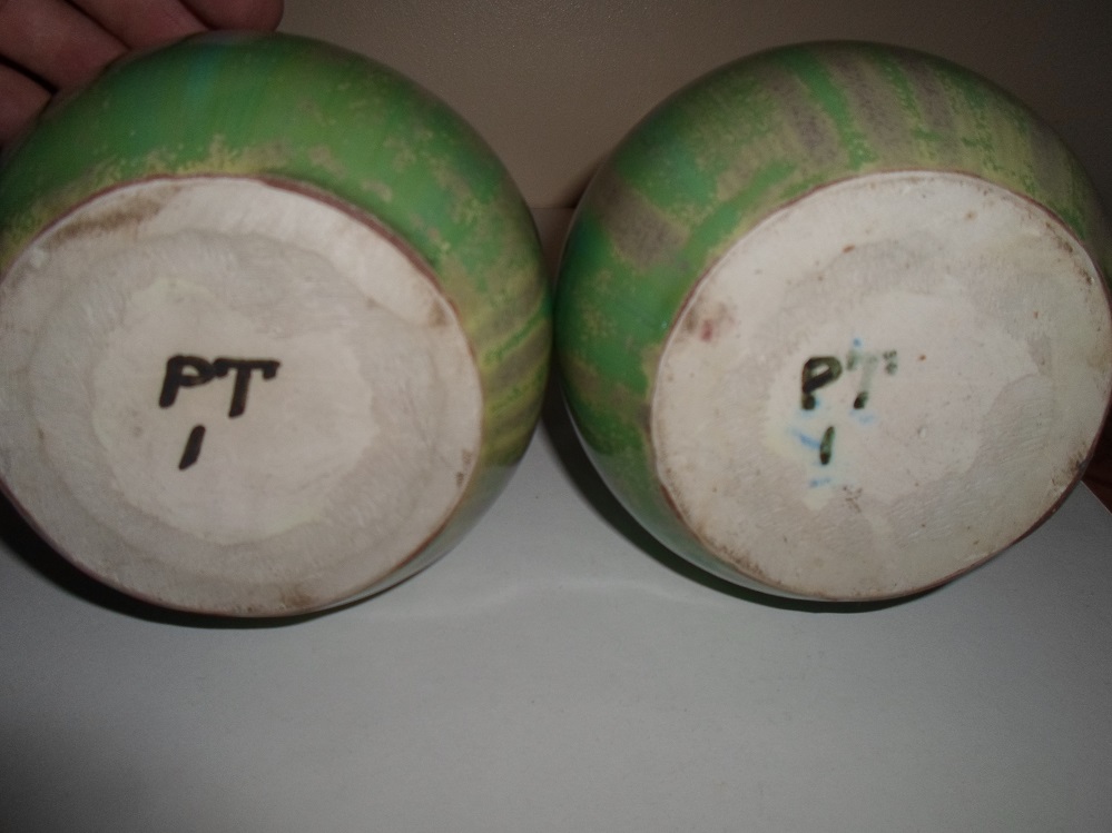 Does Anyone Know Who Made These Vases Marked PTI On Base ??? 00327