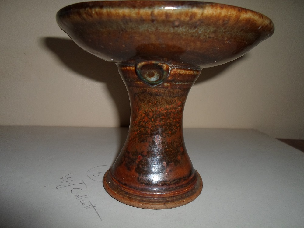 Stem Bowl, Mark Looks Like Lower Case Joined ye - Kelso Pottery 01710