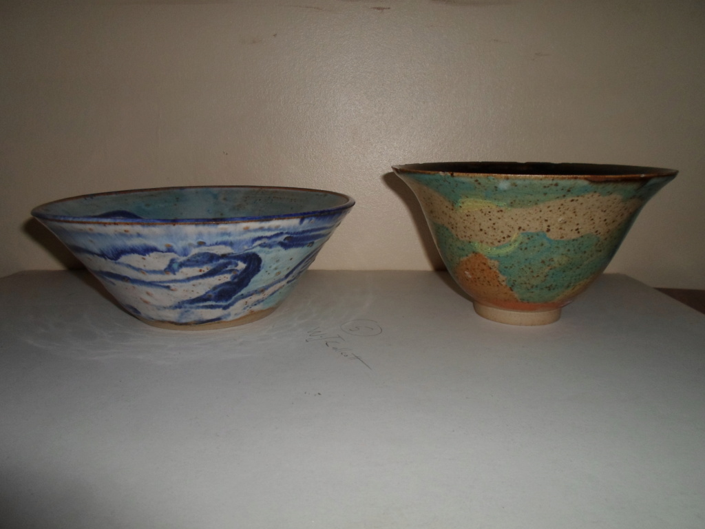 Pottery Bowls With Indistinct Mark 02212