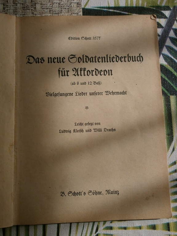 livret chants allemand ww2 Livre866