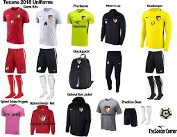 Dallas texans store soccer uniforms