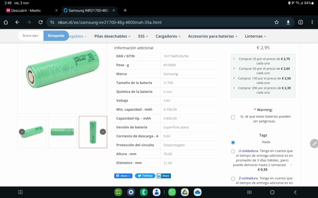 Brico: Cambio de baterías lipos por baterías de iones de litio Whatsa13