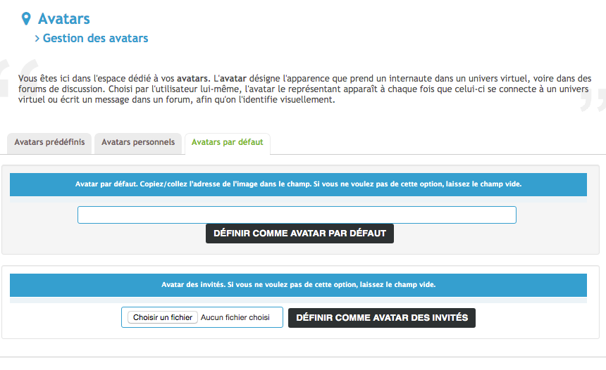 Lien cassé sur l'avatar des invités (image contenue dans la galerie par défaut) Avatar13