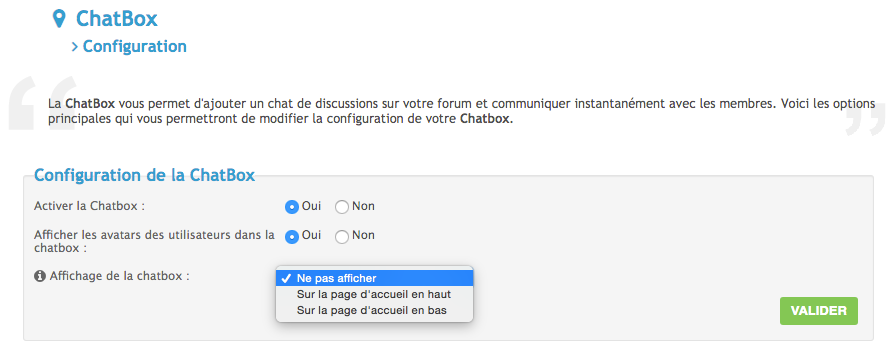 avoir le code pour la discution rapide Chat10