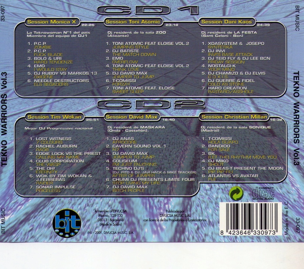 TeknoWarriors 3 VOL 3 (2001) BIT MUSIC 33-097 Img86711