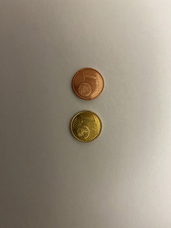 Moneda de 1 céntimo dorada curiosa 8afc5610