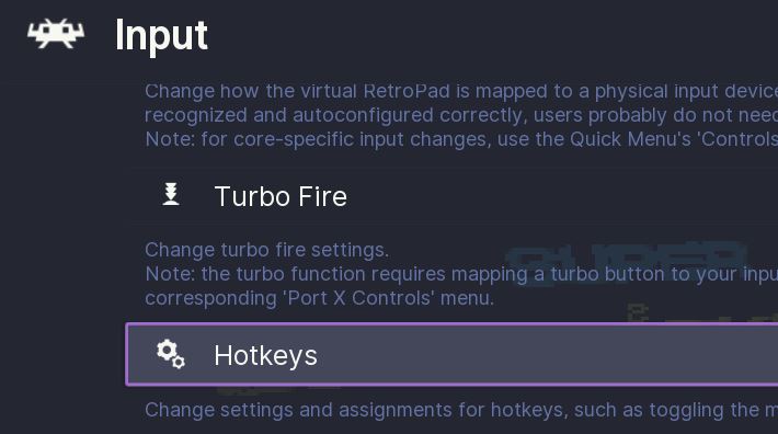 Edit Settings - entry - quick keys hotkeys in menu 211