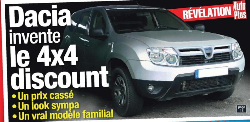 Le 4X4 DACIA est prêt : c'est le Duster ! Dacia410