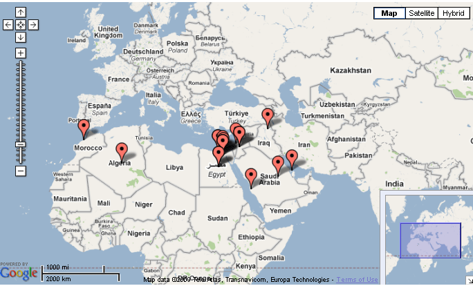 صور لخرائط من جوجل تكشف أماكن المتصلون بالمنتدي في العالم Gmaps discover who is online on  Wessam The EducationalForum Map610