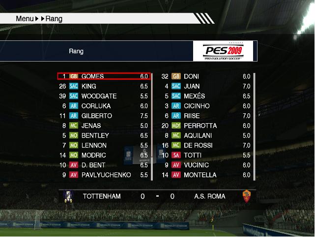 Tottenham vs AS Rome [SIMULÉ] Rang16