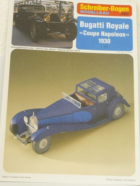 Bugatti Royale, Schreiber-Bogen, M:1:24, gebaut von Rudolf Bugatt10