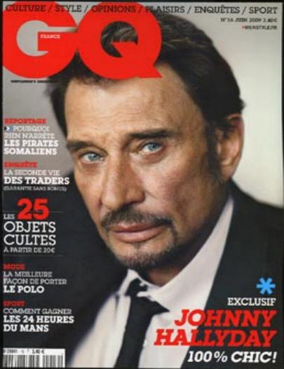 Johnny en couverture de GQ 1157