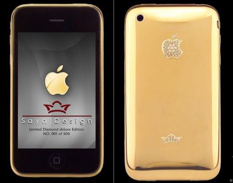 Un iPhone 3GS fait en or et recouvert de diamants ! Iphone23