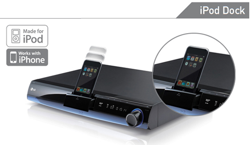 Un dock pour iphone et ipod avec un lecteur Blu-Ray intégré Lg-hb910