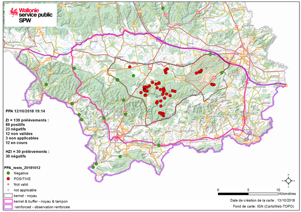 PPA: peste porcine africaine / propagation Kg000010