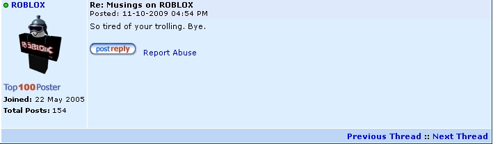 Ugh, ROBLOX, You idiot! Thanks10