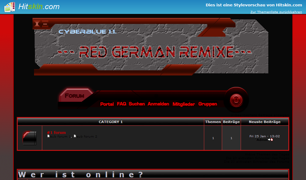 Red German Remix von Hexekati's C1b3r Blu3 Screen13