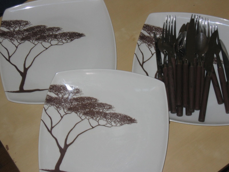 SERVICE DE TABLE 24 PIECES "SAVANE" + -40% sur le textile Lily_111