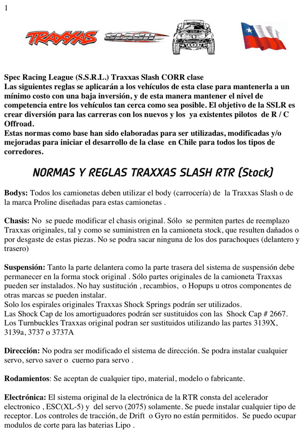 Propuesta Reglamento SLASH (Stock) Reglas10