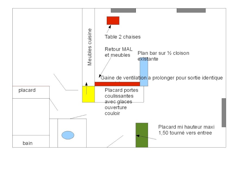 Organisation d un appartement, suppression de cloisons et creations de placards Steph_11